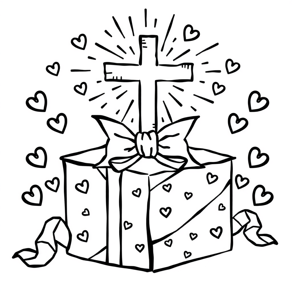 Free printable coloring page for the song Free Gift Of Jesus