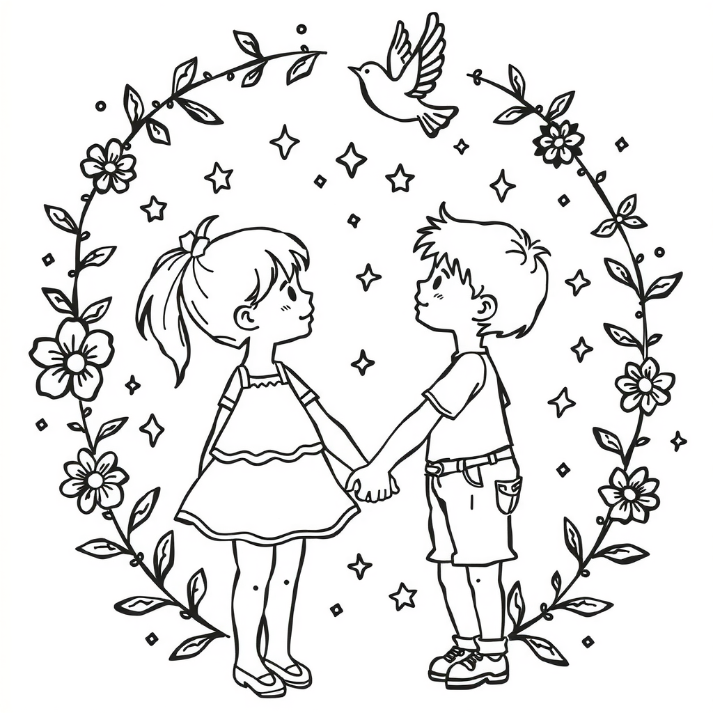 Free printable coloring page for the song Like Jesus Loves