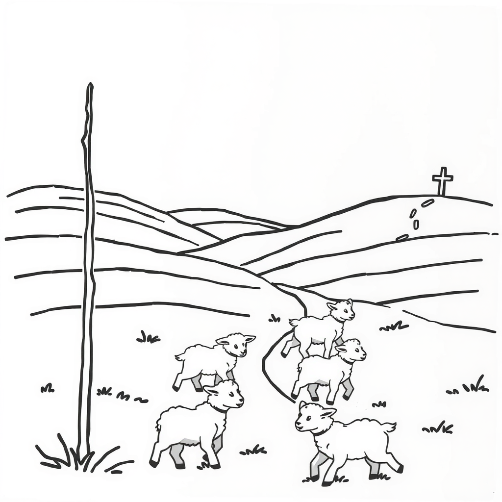 Free printable coloring page for the song Sheep Come Home